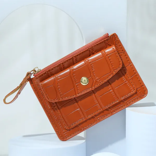 DG Leather Textured Mini Wallet by Devor Gray