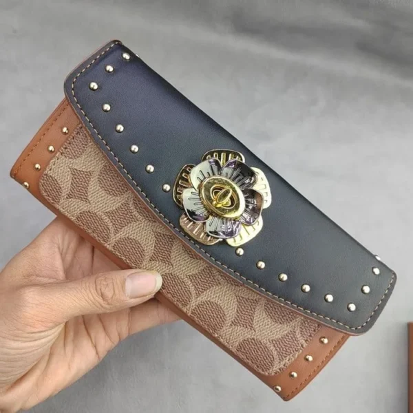 DG Floral Lock Flap Wallet by Devor Gray