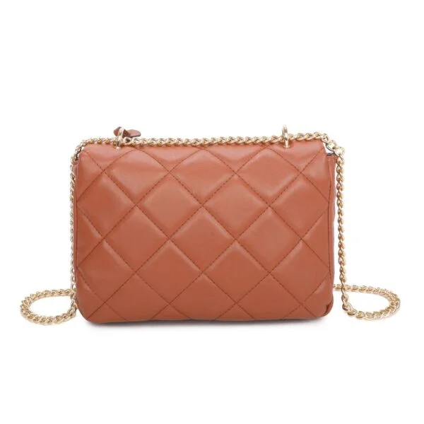 Studded Quilted Chain Sling Bag