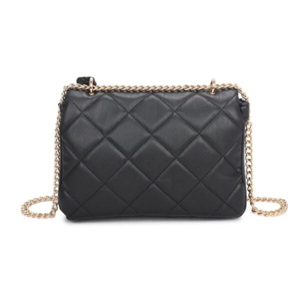 Studded Quilted Chain Sling Bag