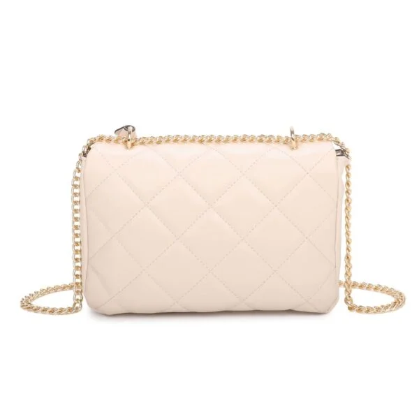 Studded Quilted Chain Sling Bag